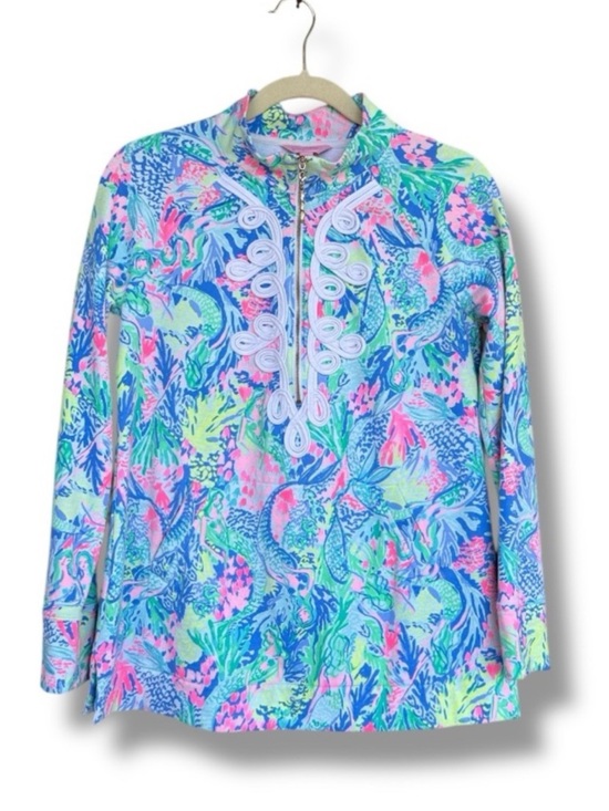 Lilly Pulitzer Tops - Lilly Pulitzer Skipper Popover - Mermaid’s Cove - XL EUC